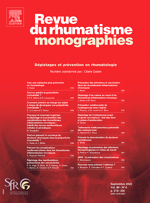Go to journal home page - Revue du Rhumatisme Monographies